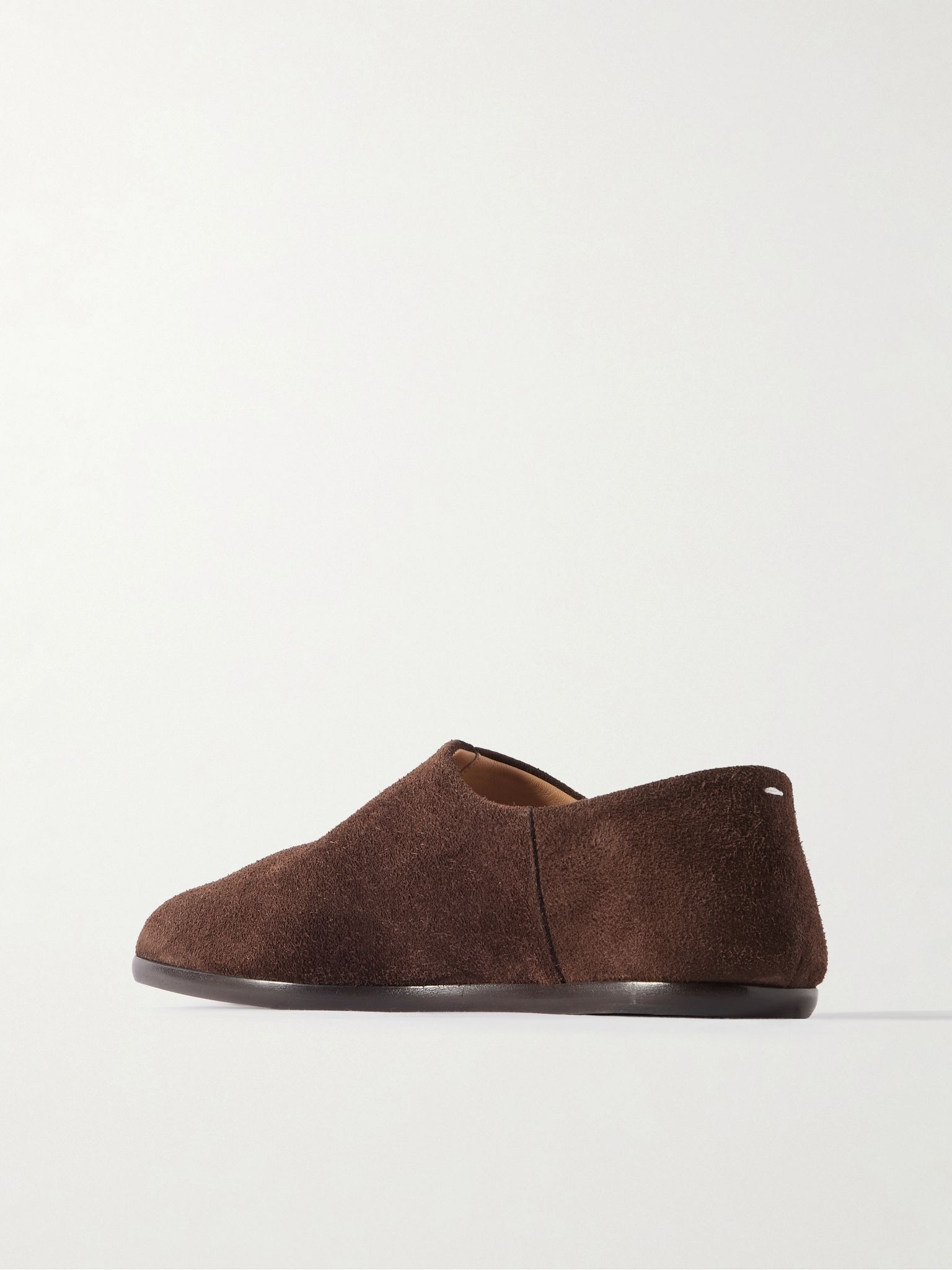 Tabi Split-Toe Suede Loafers Brown - 4