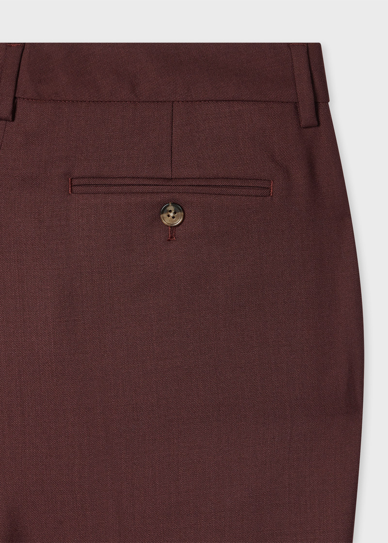 Paul Smith A Suit To Travel In - Women's Burgundy Slim-Fit Wool Trousers outlook