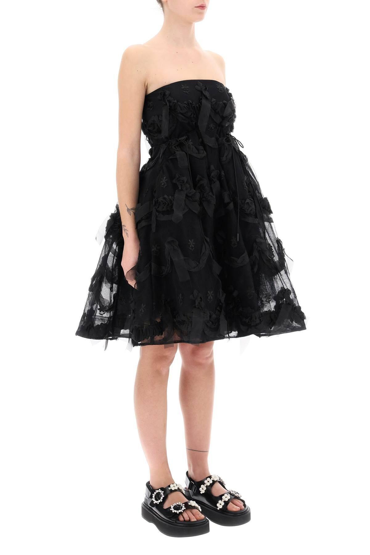 Simone Rocha TULLE DRESS WITH BOWS AND EMBROIDERY. | REVERSIBLE