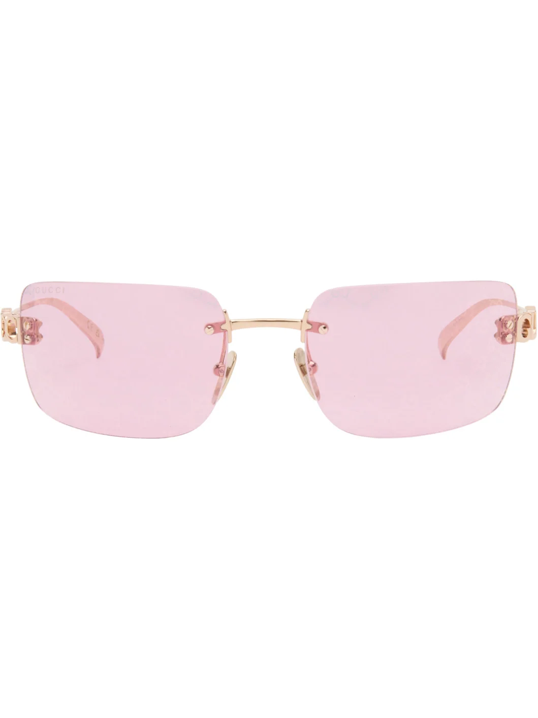 Gold Block Bending Sunglasses - 1