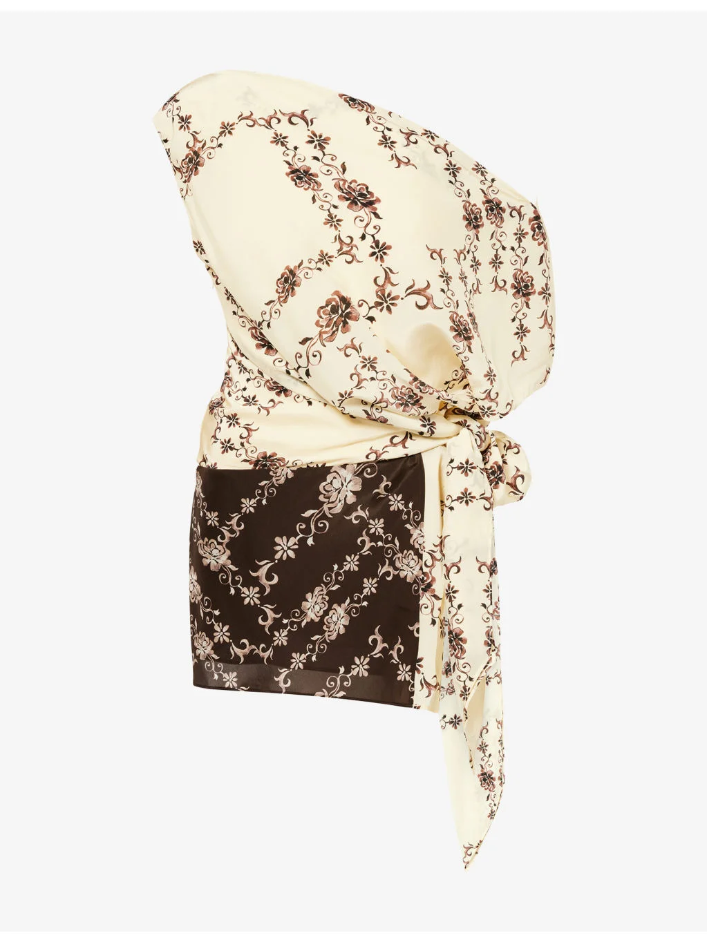 Myah Scarf-Tie Silk-Blend Mini Dress - 1