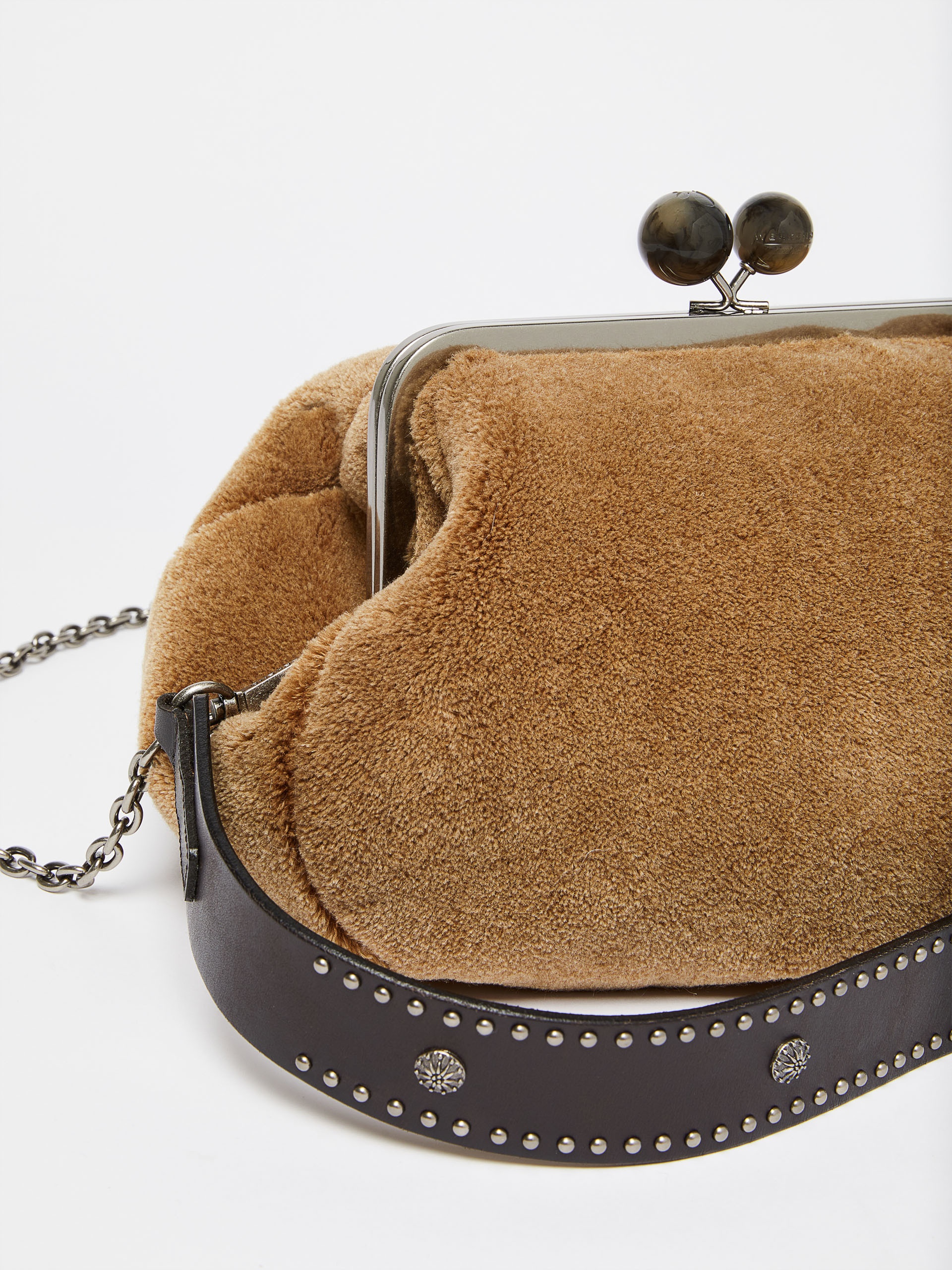 MALIA Medium Pasticcino Bag with long pile fabric - 4