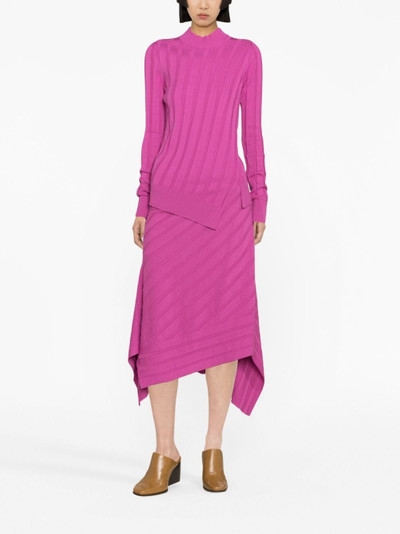 Stella McCartney asymmetric-hem knitted skirt outlook