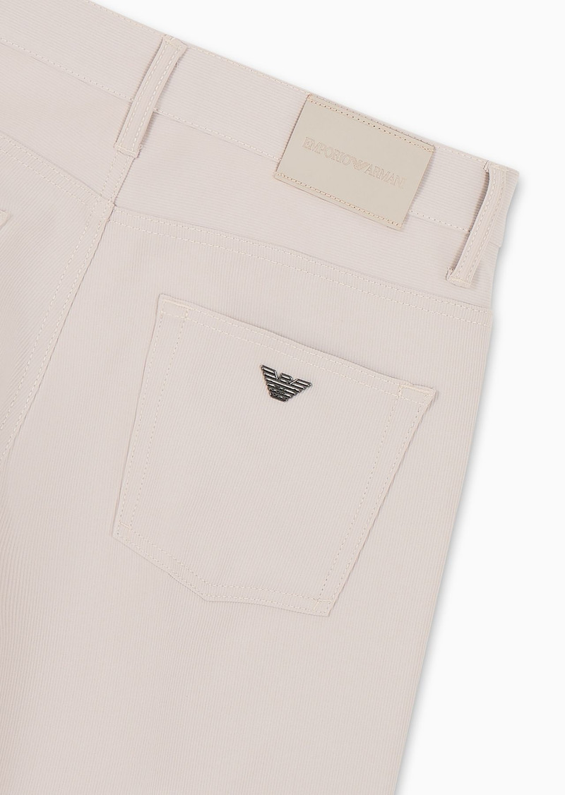 J05 Slim-fit five-pocket trousers in canneté fabric 6