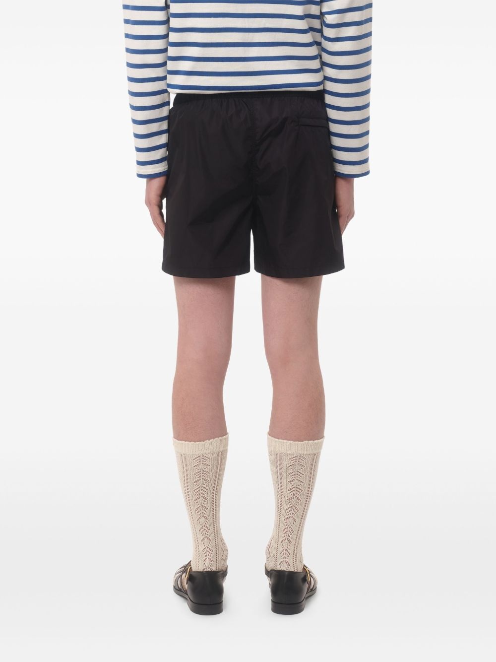 logo-embroidered swim shorts - 4