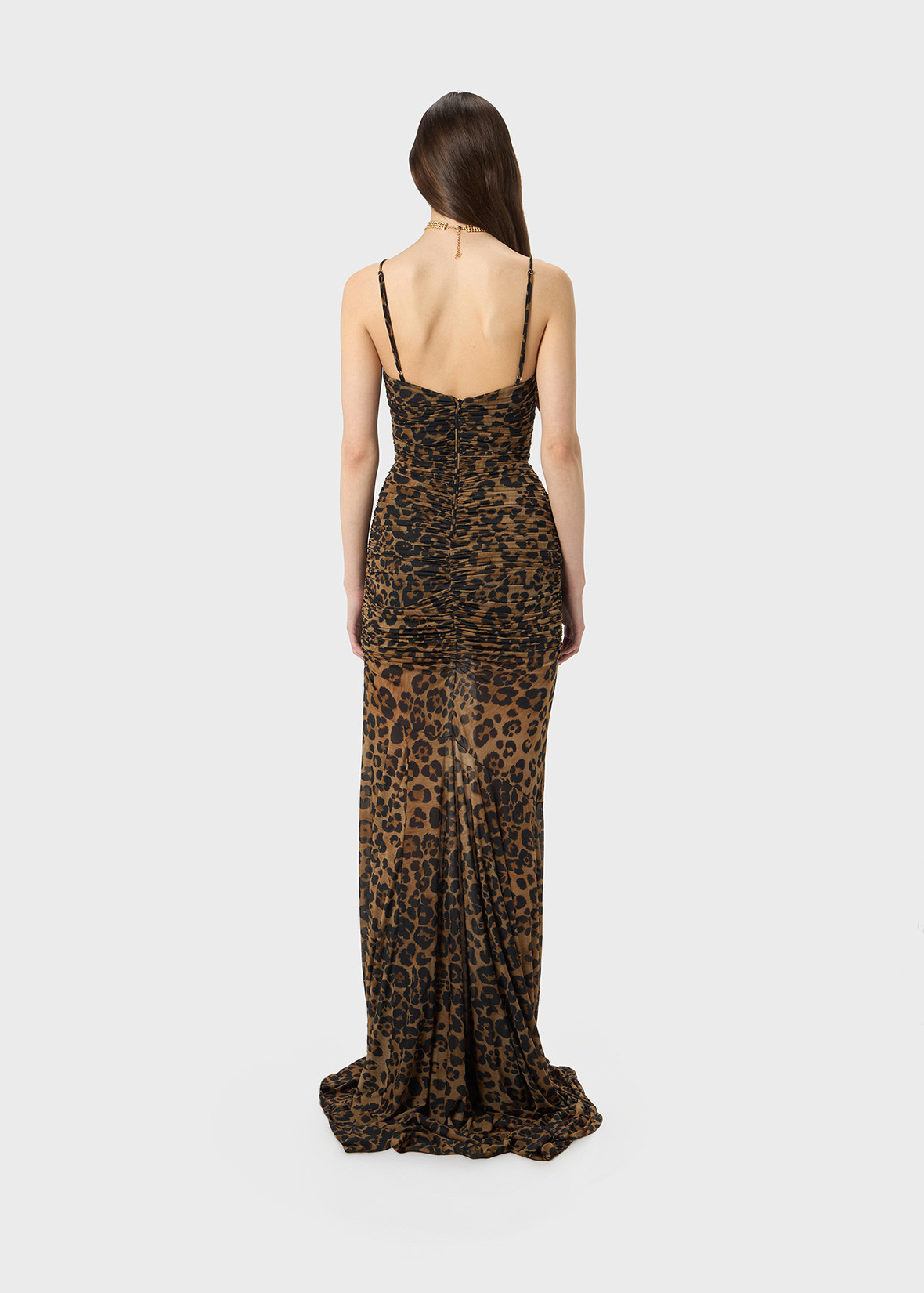 LONG DRESS IN ANIMALIER PRINT JERSEY - 4