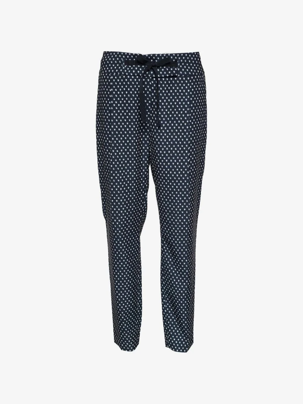 polka-dot tie-waist trousers - 1