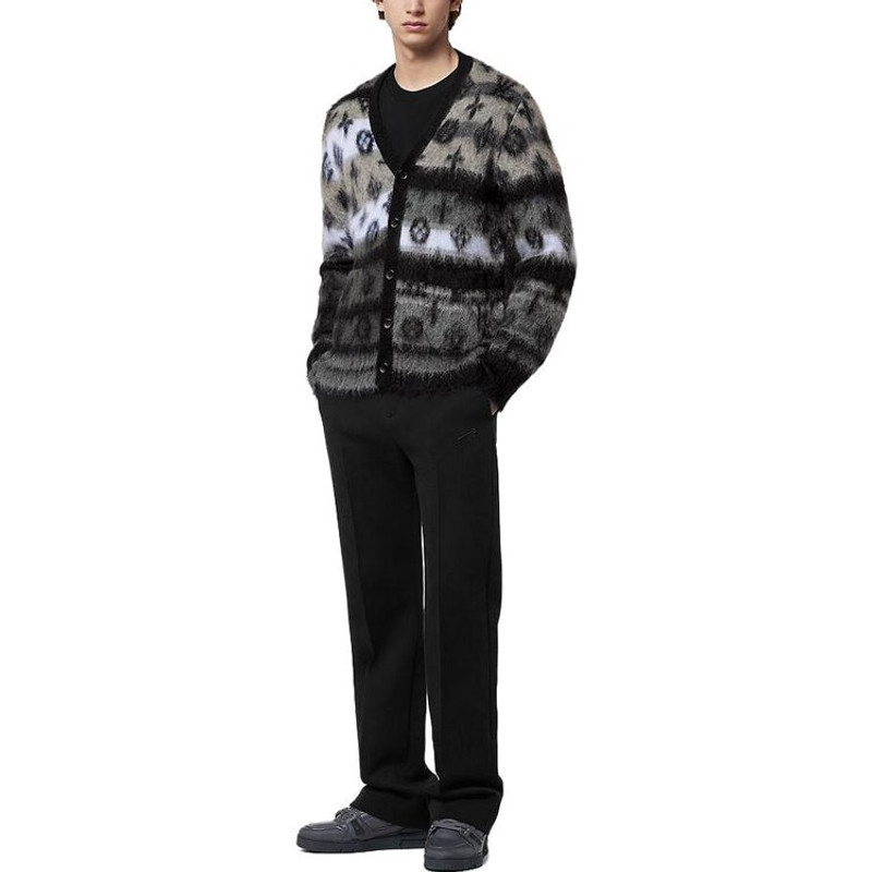 Louis Vuitton LOUIS VUITTON Monogram Mohair Cardigan 'Multi-Color' 1AF342 outlook
