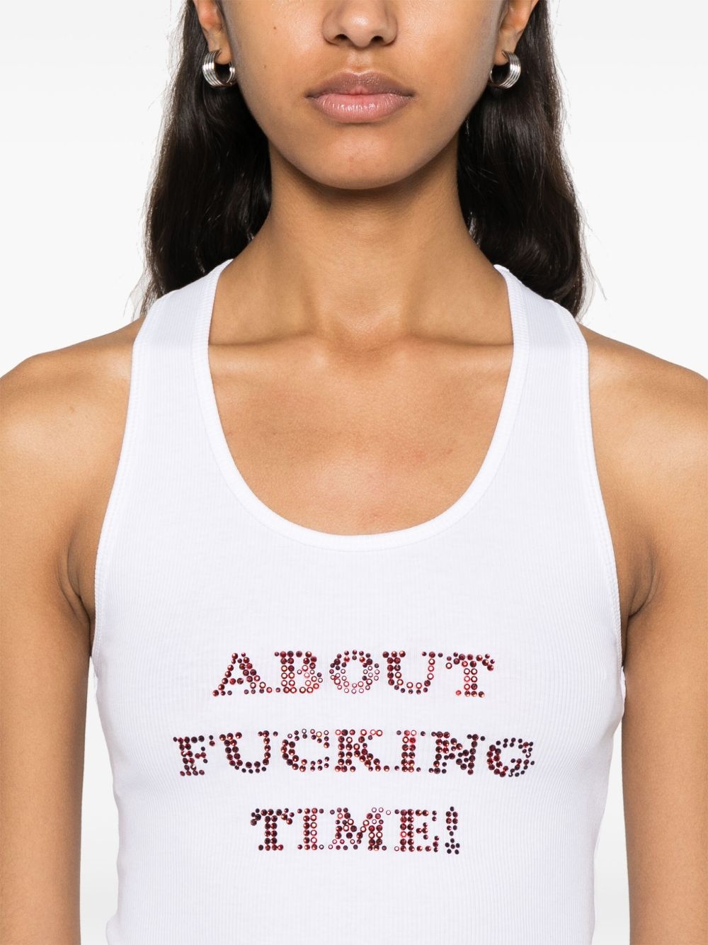crystal-embellished tank top - 5