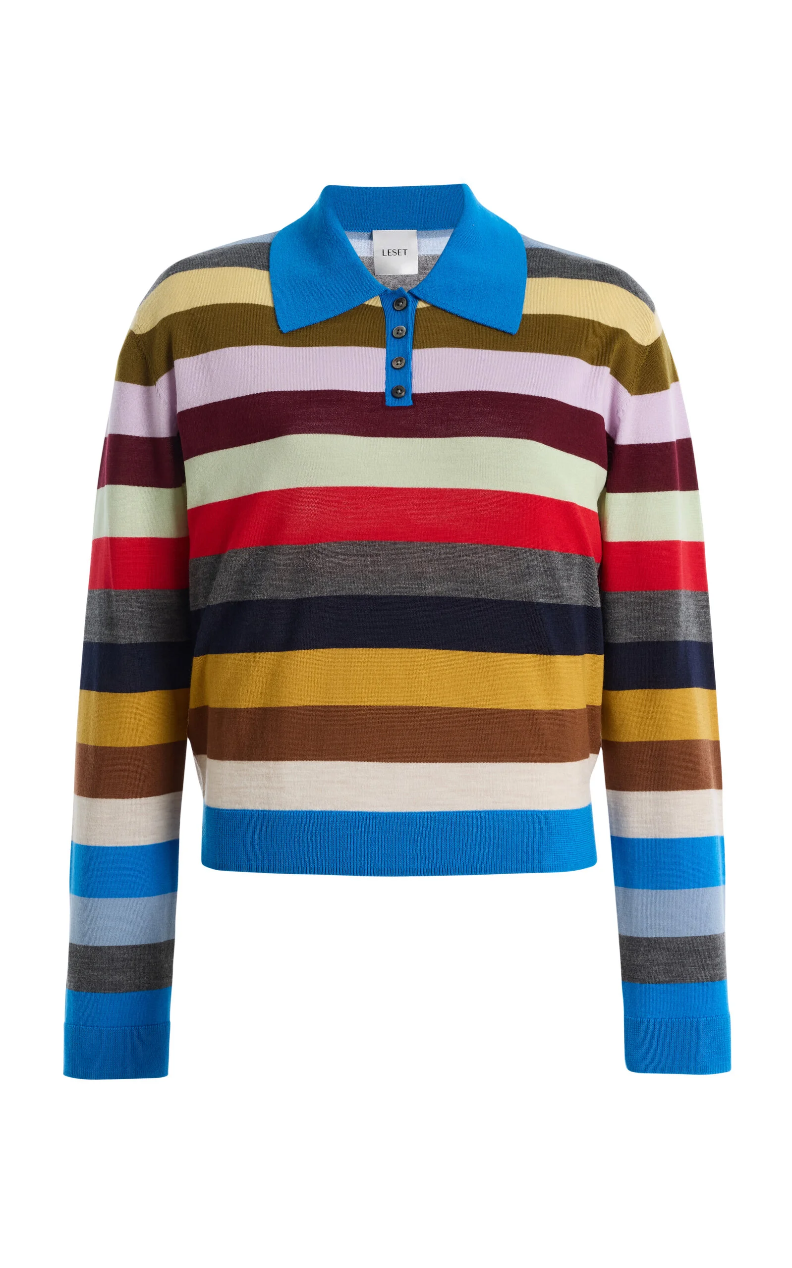 James Striped Wool Polo Sweater multi - 1