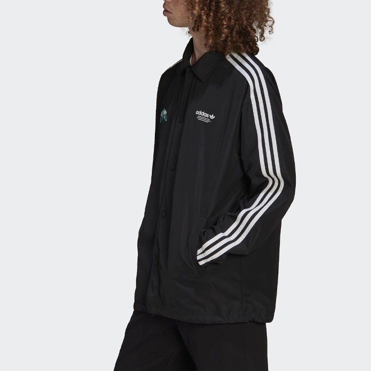 adidas originals Sports Long Sleeves Jacket Black HF4895 - 3