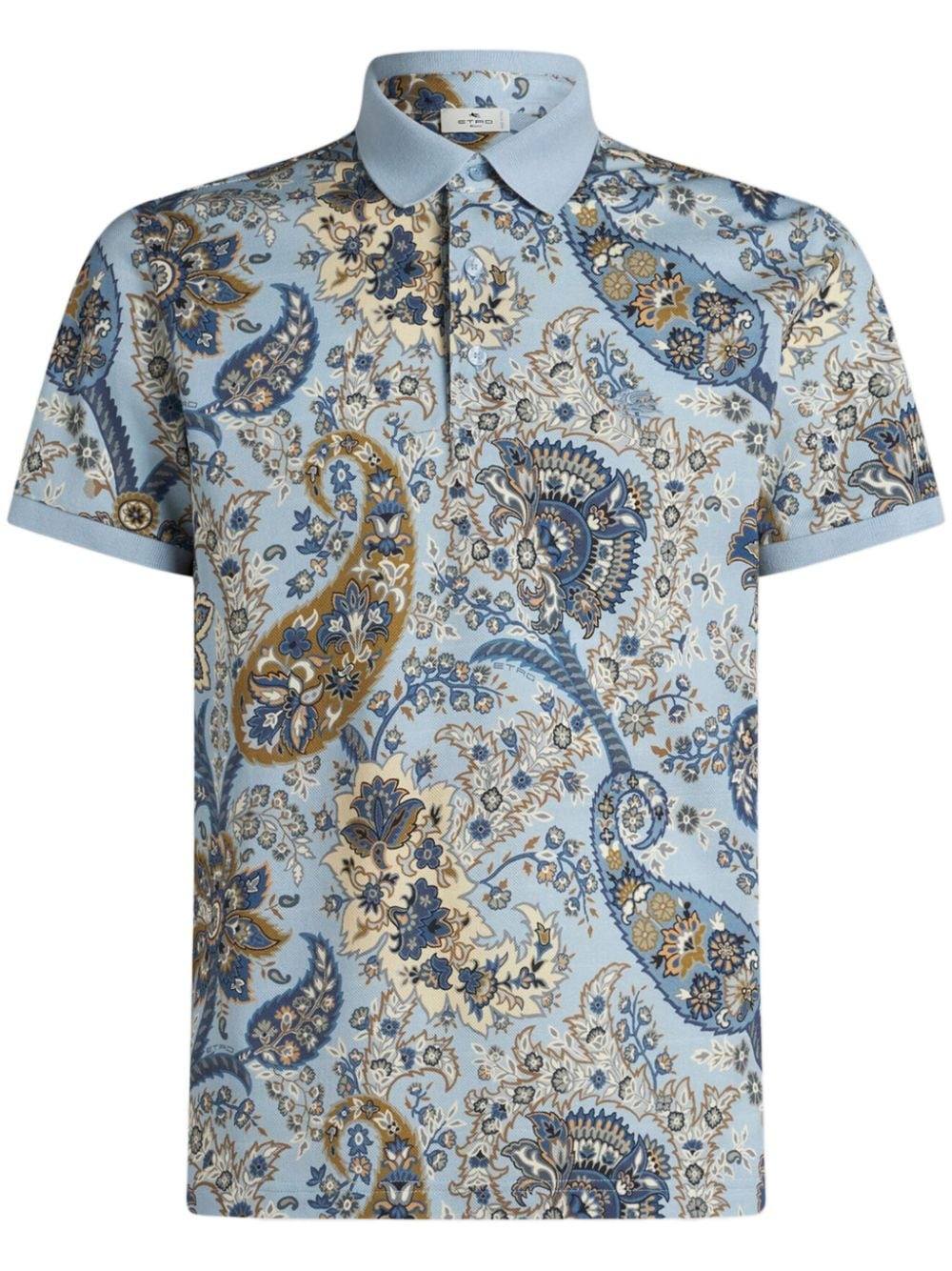 floral paisley print polo shirt - 1