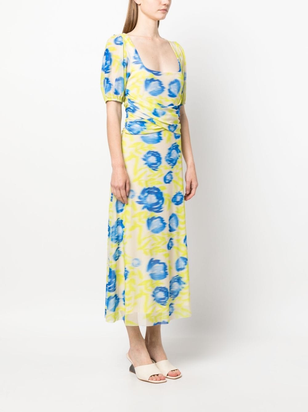 floral-print midi dress - 3