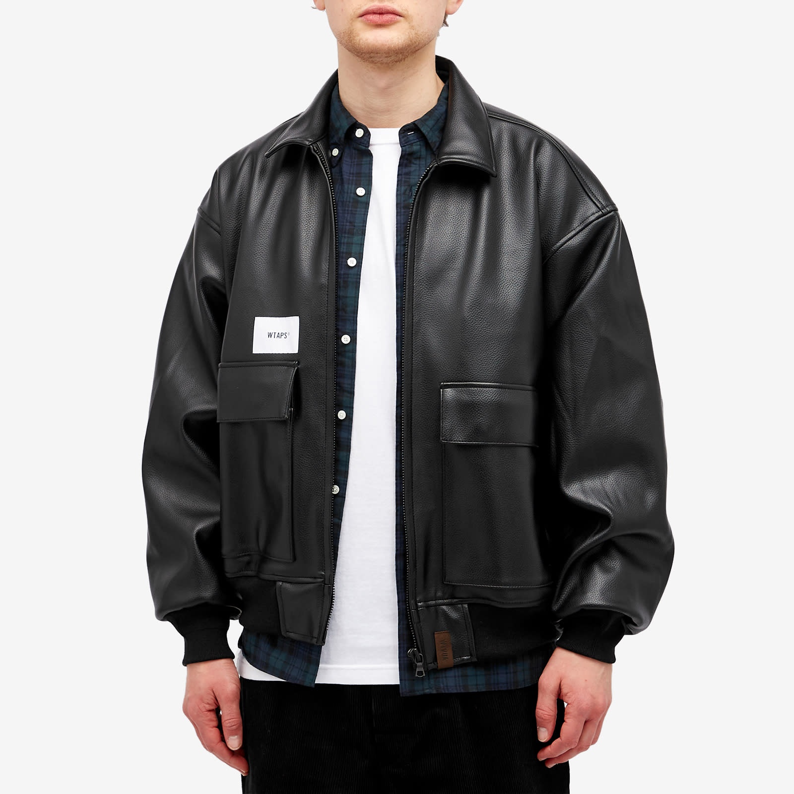 WTAPS - Faux Leather Jacket - Black WTAPS