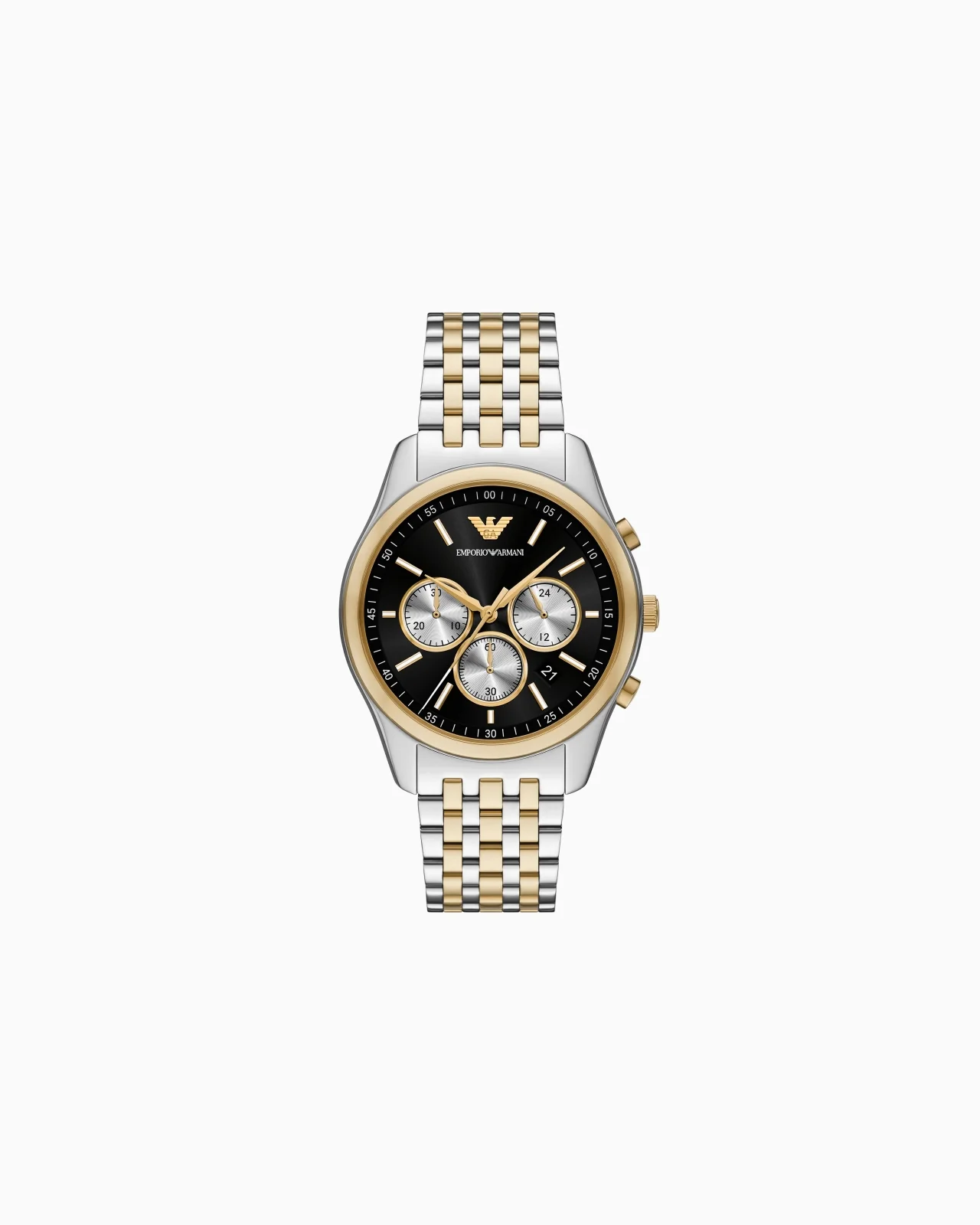 CHRONOGRAPH TWO-TONE STAINLESS STEEL WATCH - 1