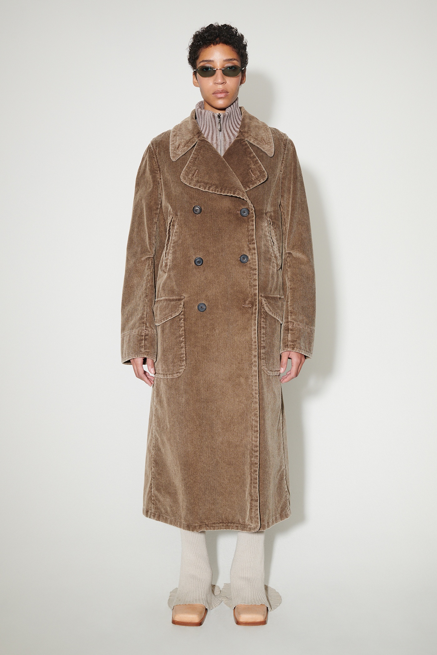 Biker Trench Brown Enzyme Cord - 6