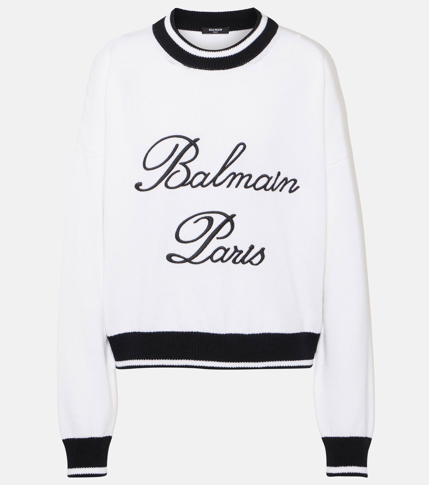 Balmain Signature embroidered sweater - 1