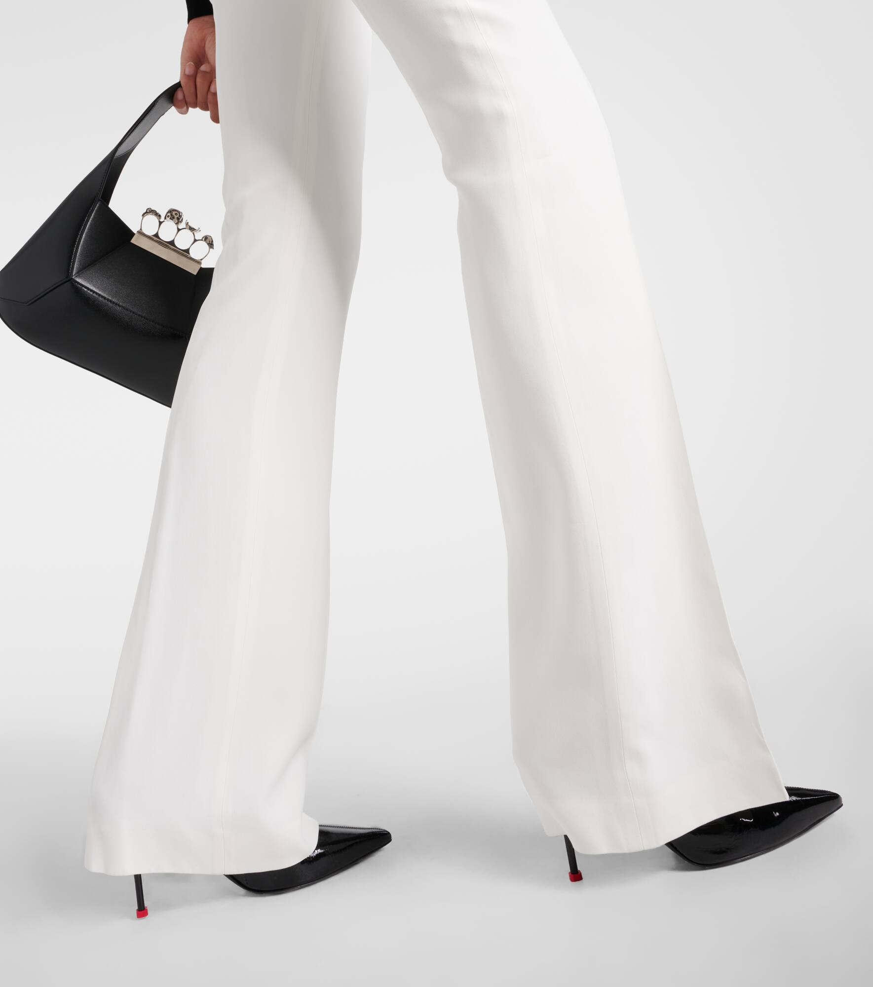 Mid-rise flared pants - 5