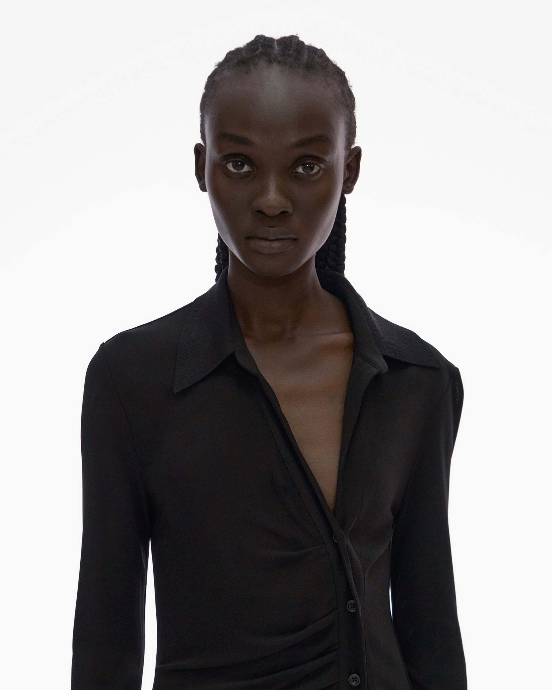 ASYMMETRIC SHIRT DRESS - 7