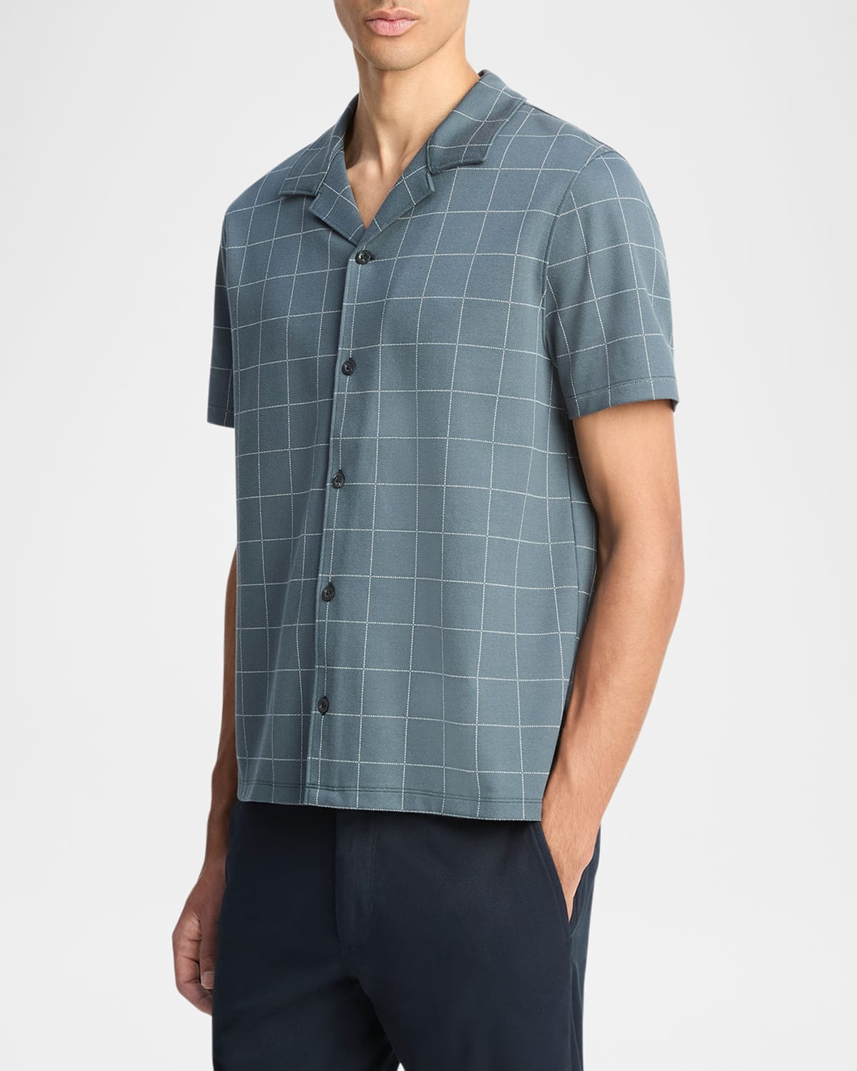Men's Windowpane Check Camp Shirt - 4