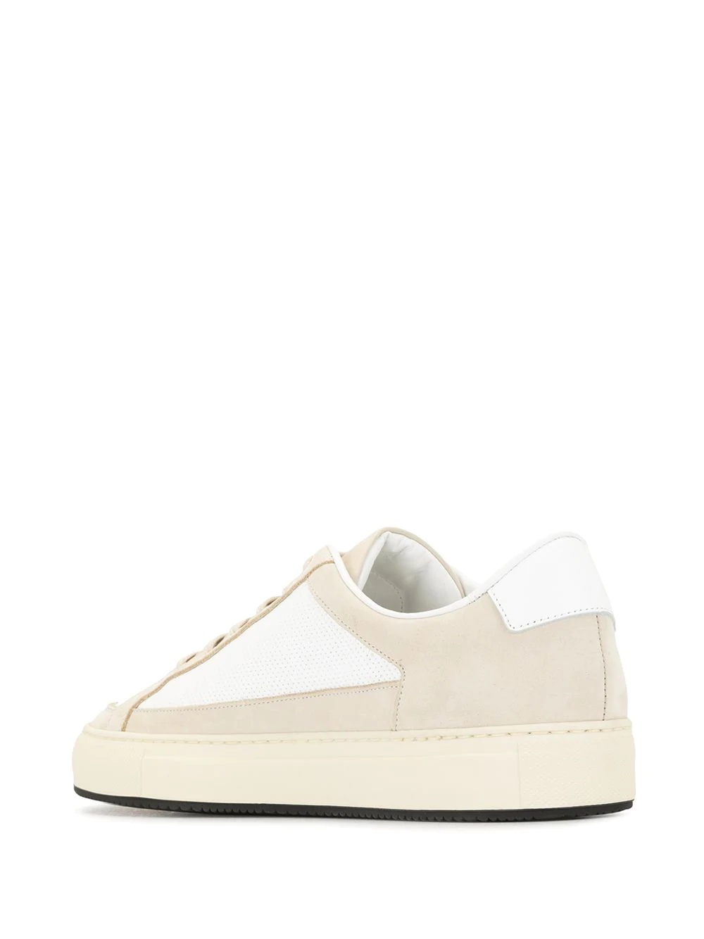 low top panelled sneakers - 3