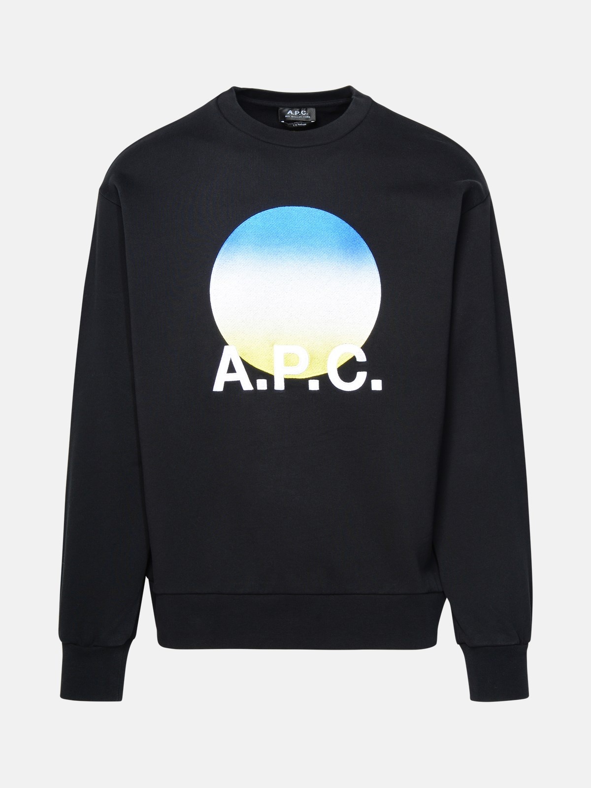 BLACK COTTON SWEATSHIRT - 1