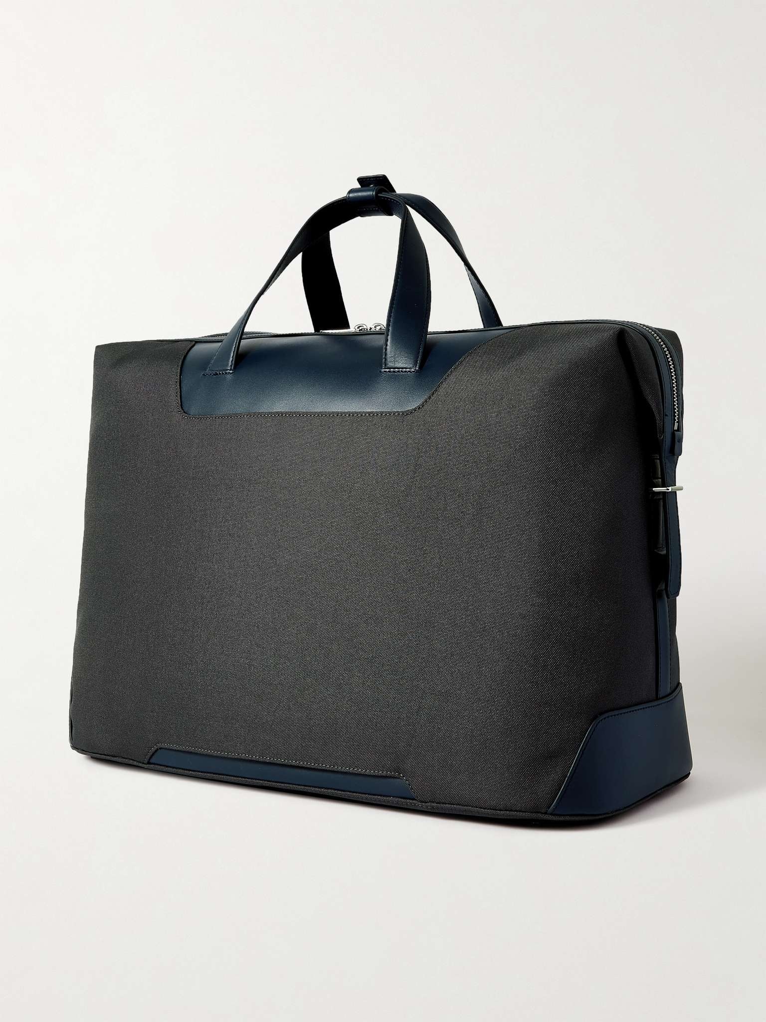 Leather-Trimmed Canvas Holdall - 4