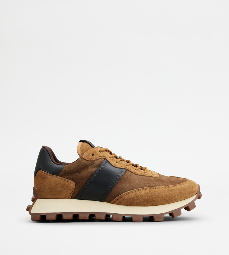 SNEAKERS TOD'S 1T IN SUEDE - BROWN, BLUE 1