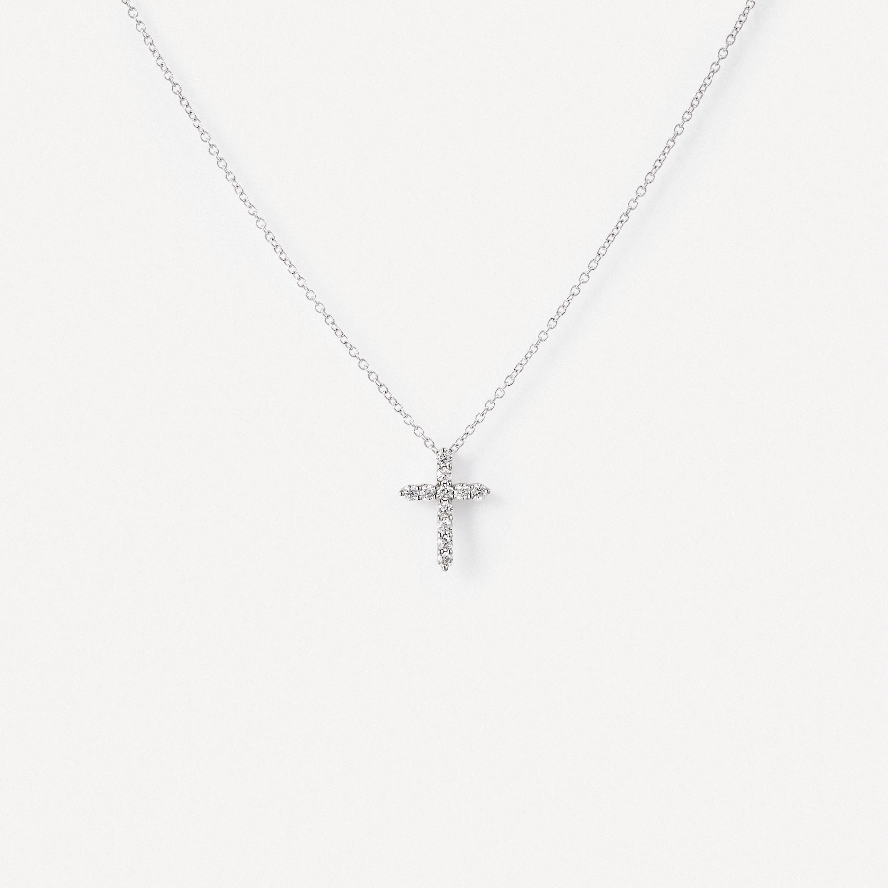 White gold cross Necklace with diamonds TOUS ATELIER - 1