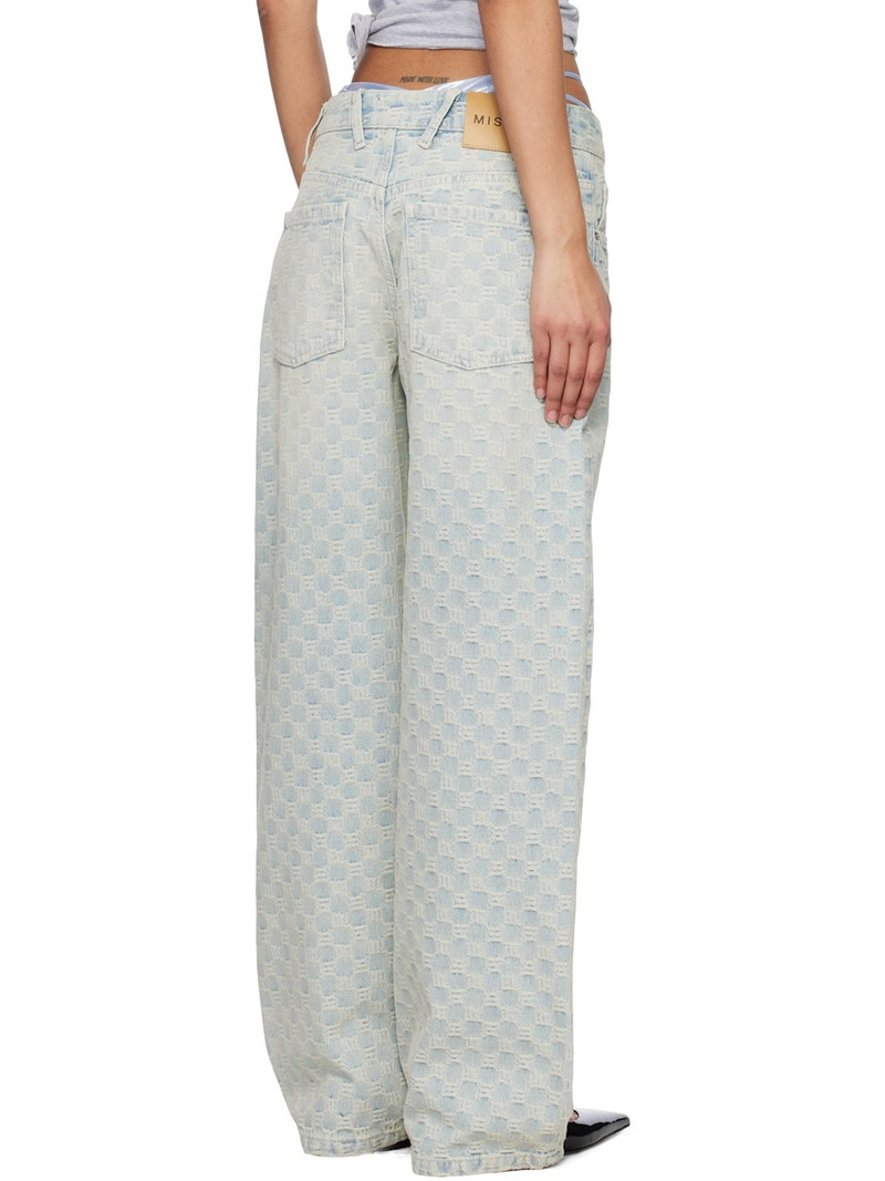 Blue Monogram Ocean Washed Jeans 3