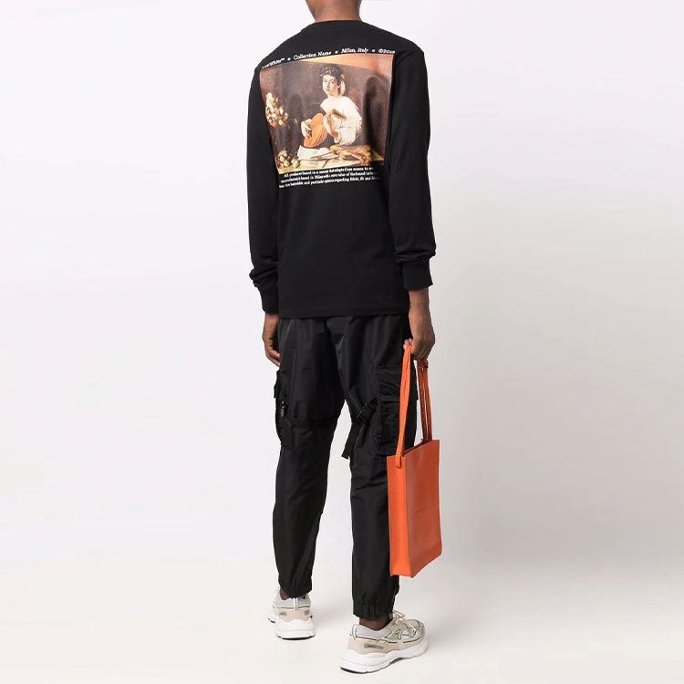 Off-White FW21 Caravaggio Painting Solid Color Long Sleeves Ordinary Version Black OMAB001F21JER0031 - 2