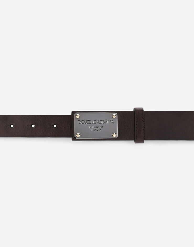 Eos calfskin belt with branded buckle - 2