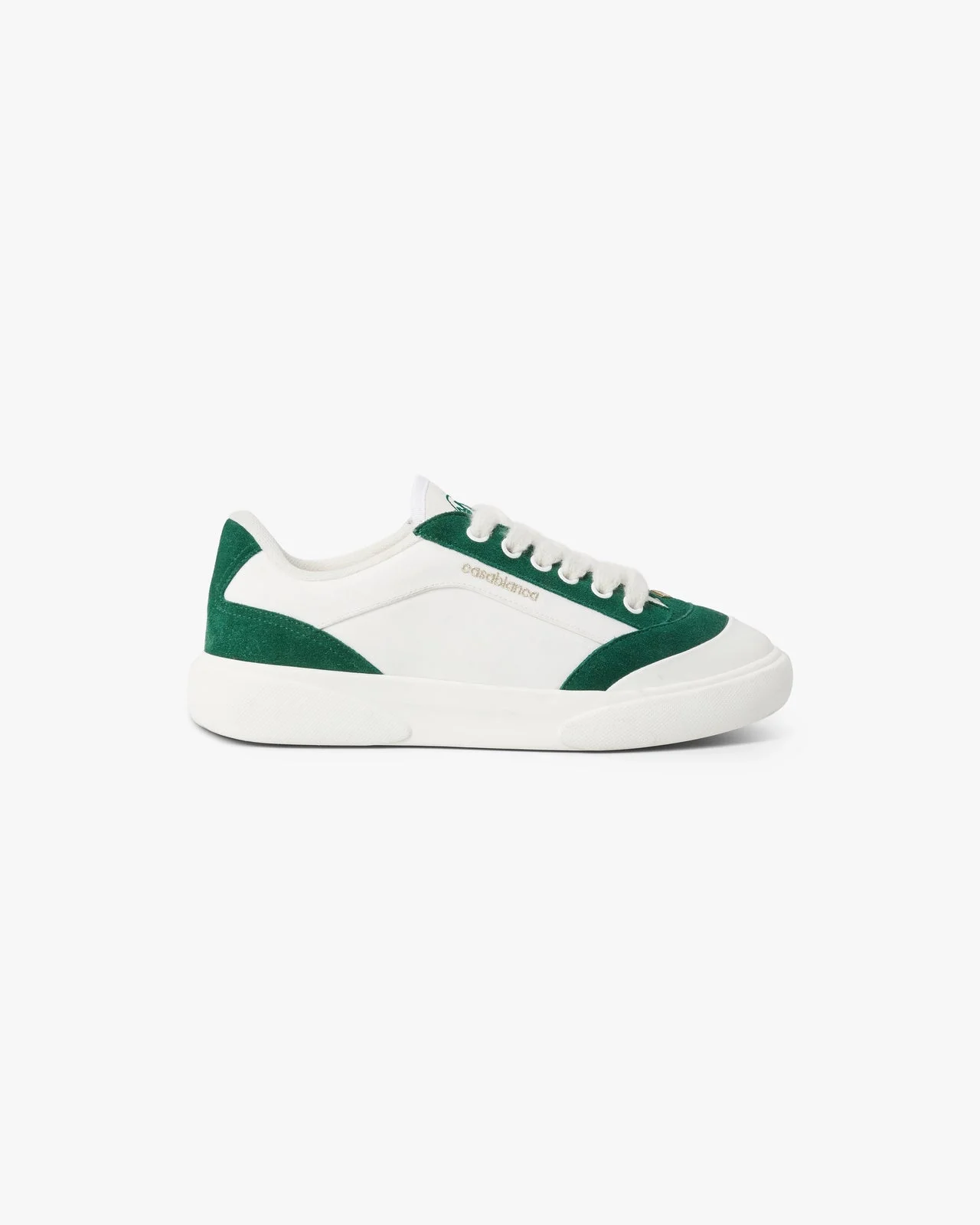 Women's White & Green Del Mar Sneaker | Casablanca Paris - 1