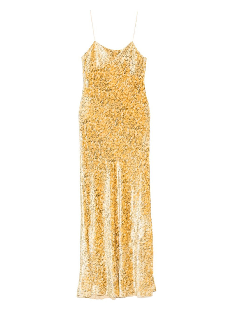 spaghetti-strap patterned dress 1
