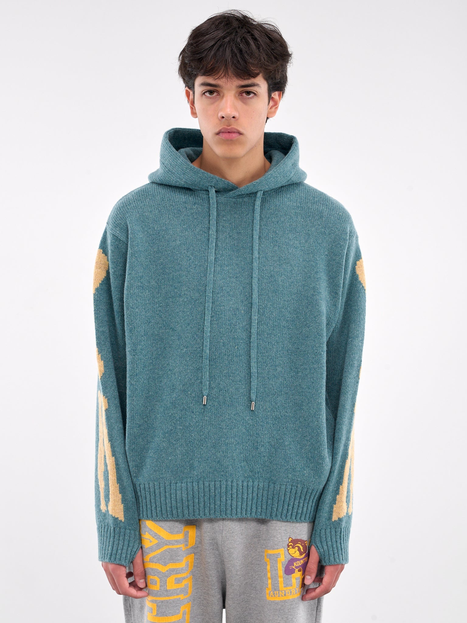 Kapital Bone Knit Hoodie | REVERSIBLE