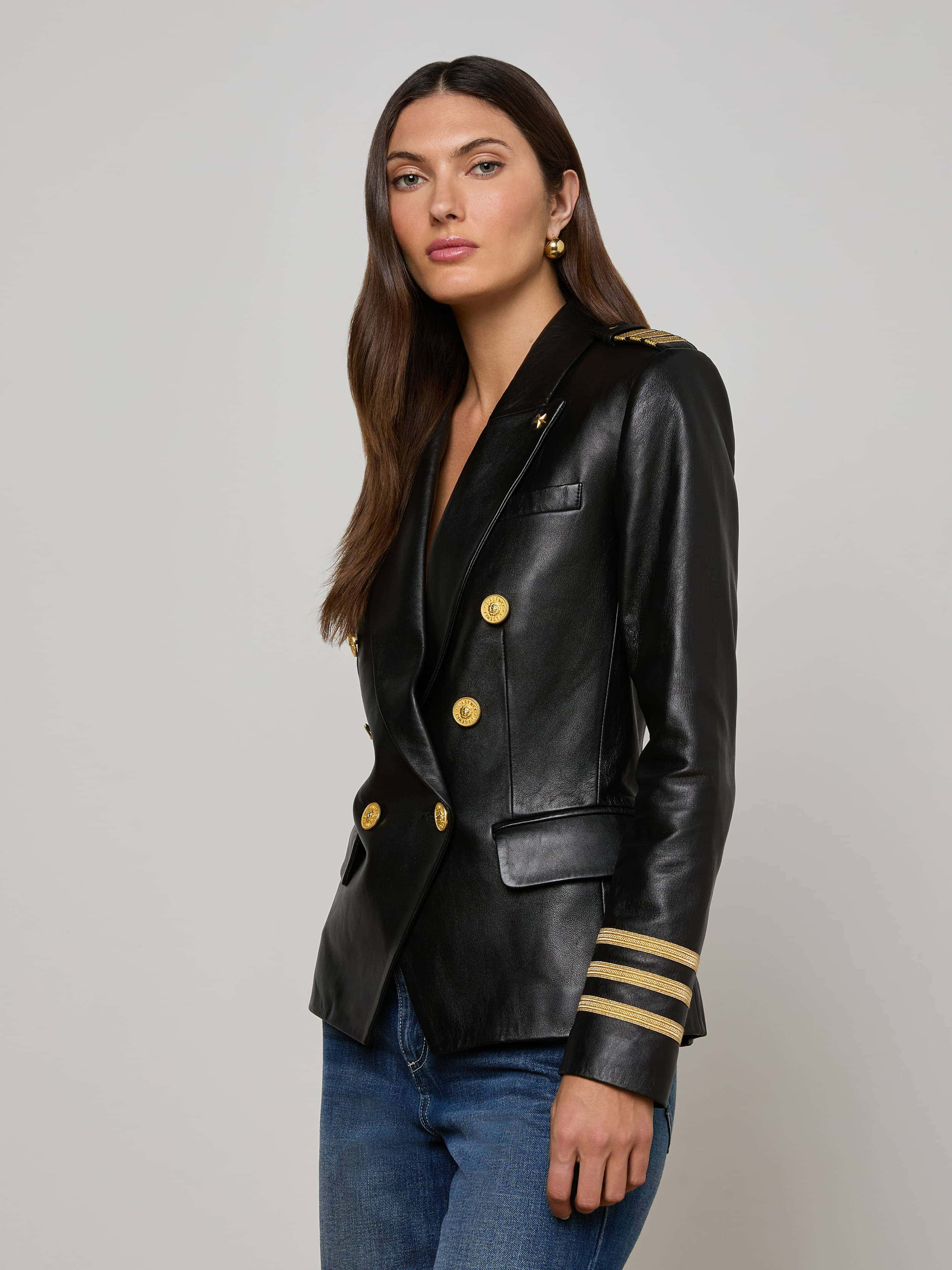 Kenzie Leather Blazer - 3