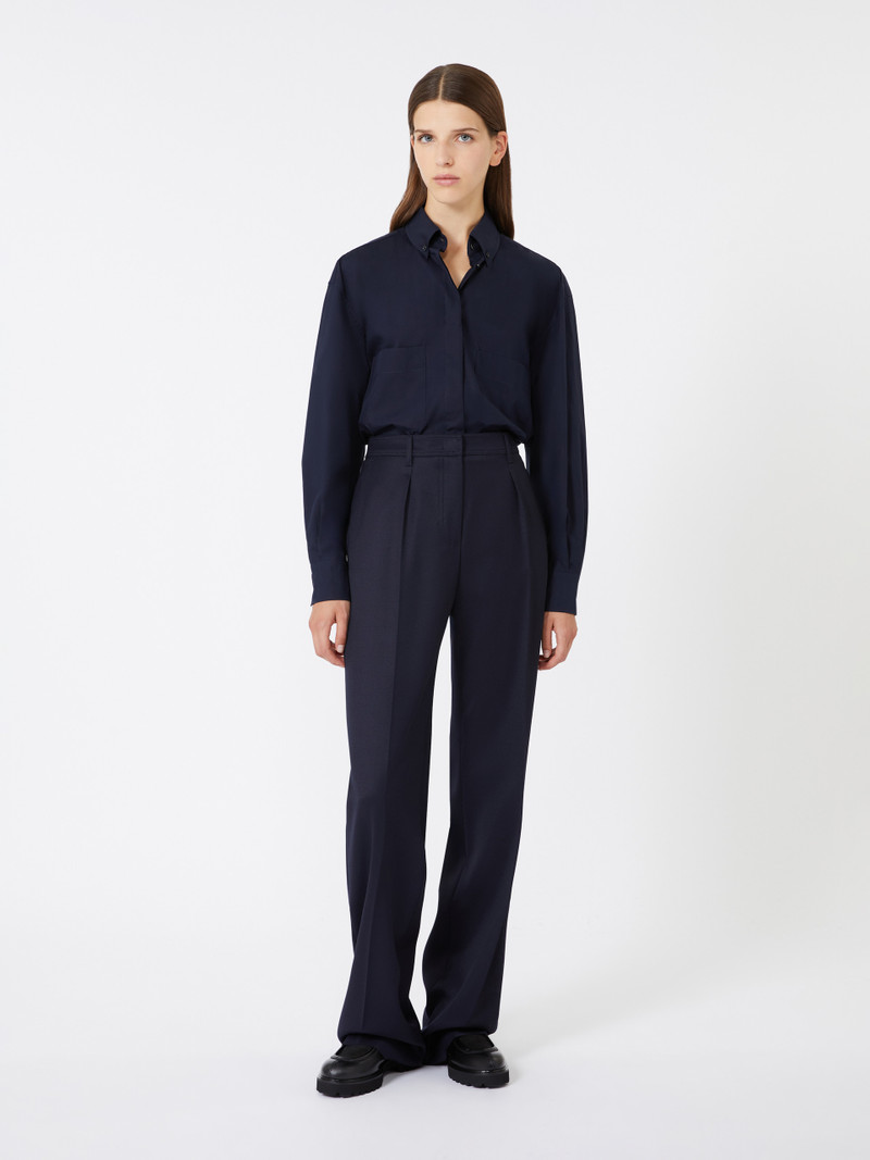 Max Mara CANNES Gabardine wool trousers outlook