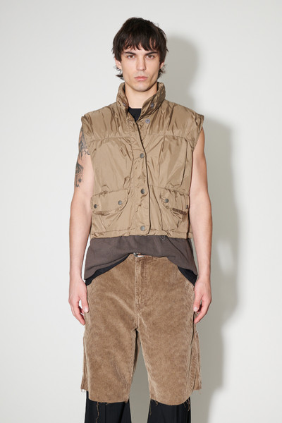 Our Legacy Cropped Exhale Puffa Vest Cavalry Olive Aero Nylon outlook
