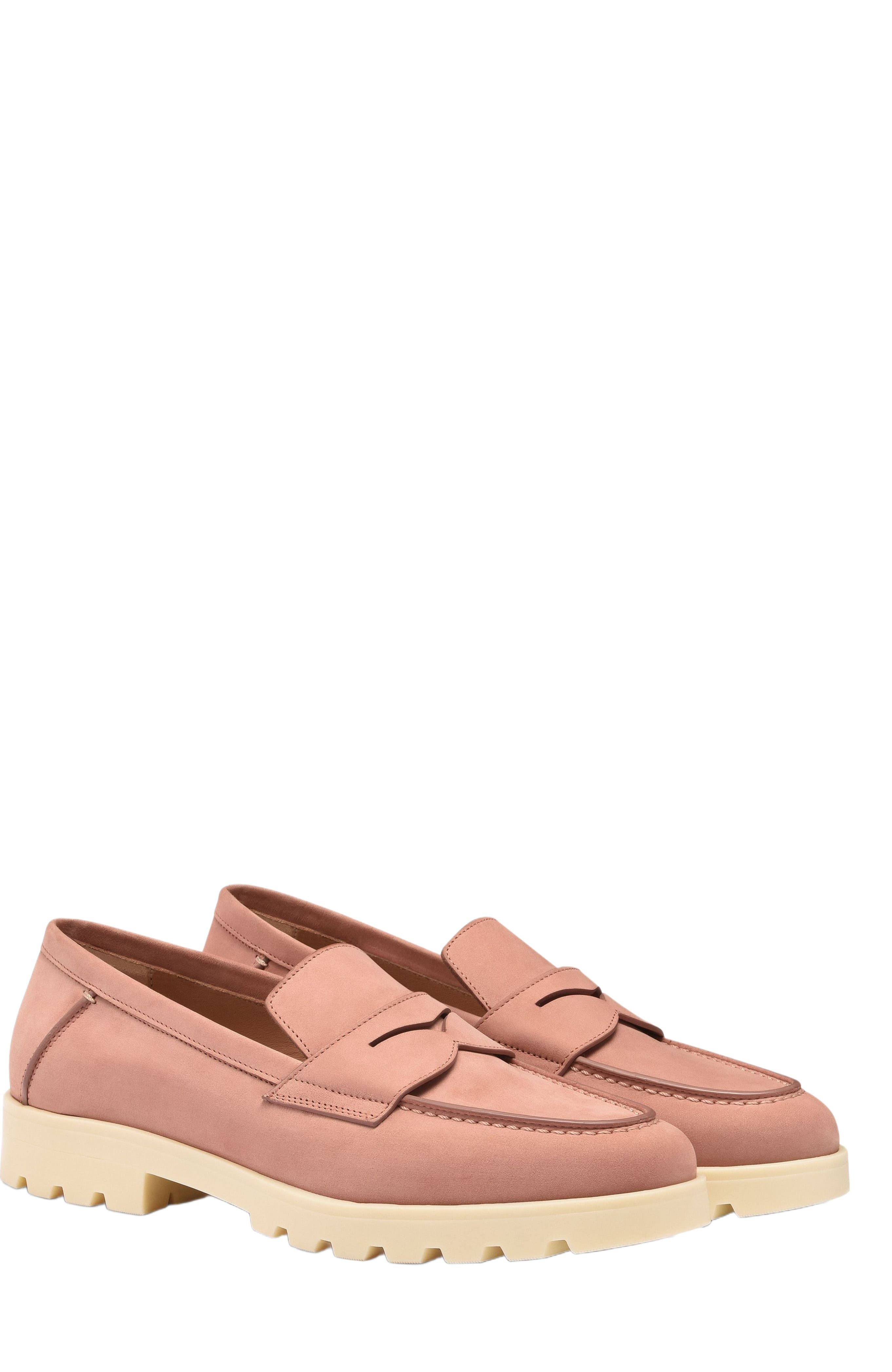 Santoni Women's Pink Nubuck Lugsole Loafer at Nordstrom - 9