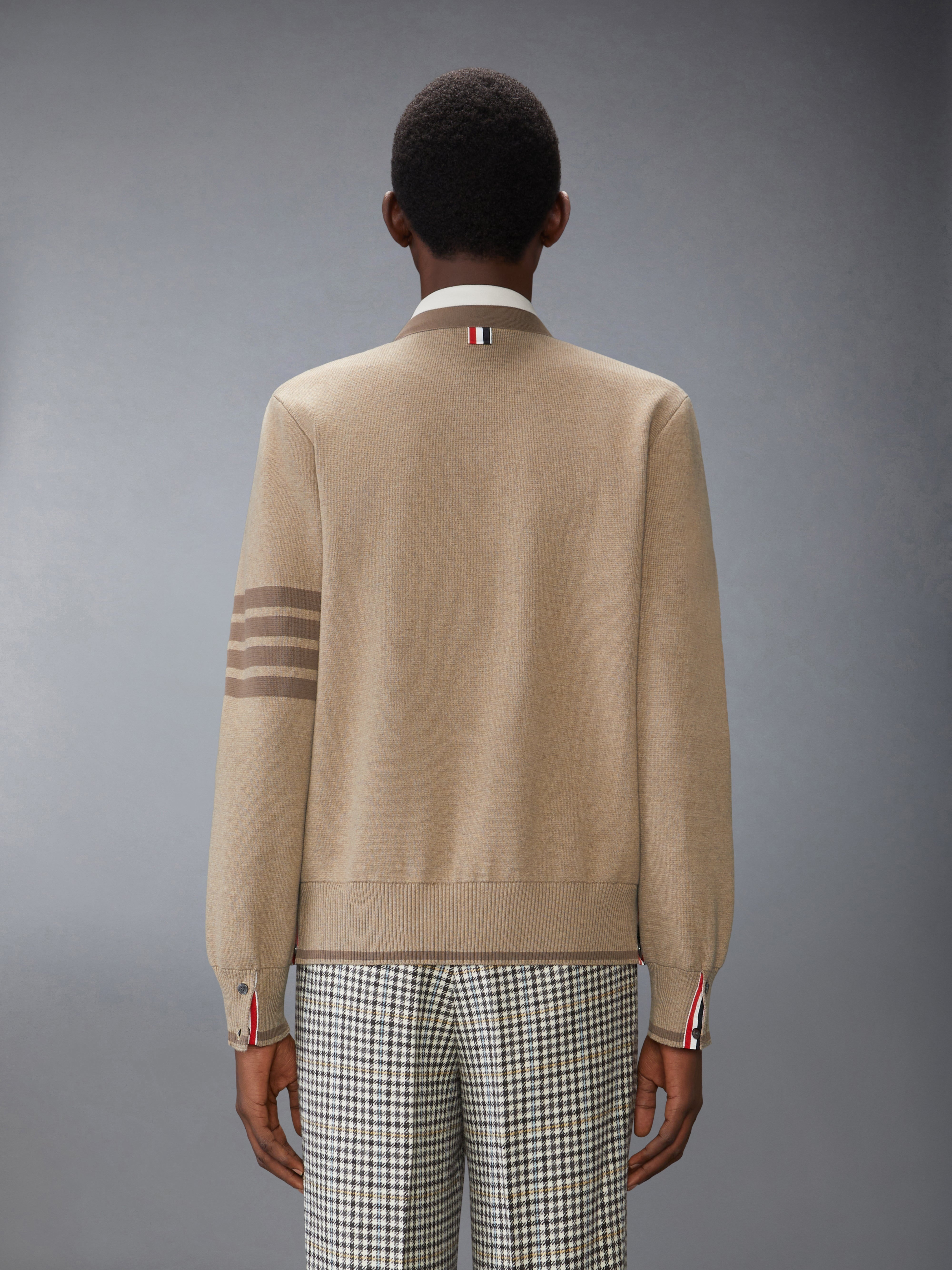 MILANO STITCH 4-BAR V NECK CARDIGAN - 3