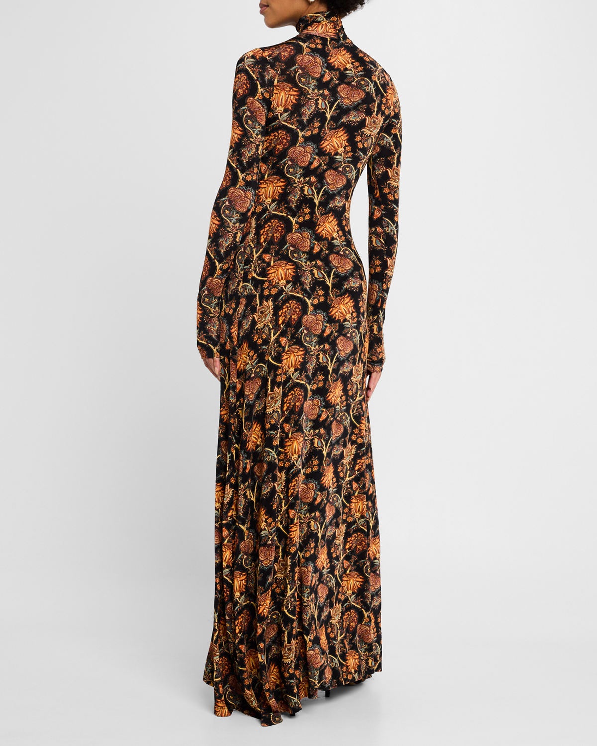 Amari Printed Turtleneck Maxi Dress - 2