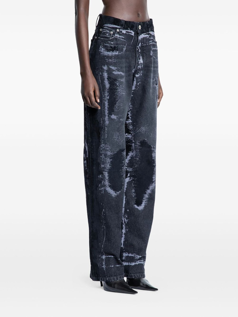 Jean Paul Gaultier flocked jeans outlook