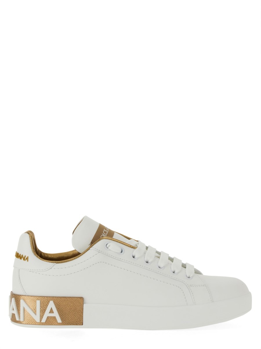 SNEAKER PORTOFINO IN PELLE CON LOGO - 1