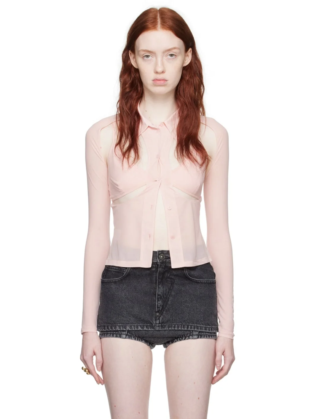 Pink Cutout Shirt - 1