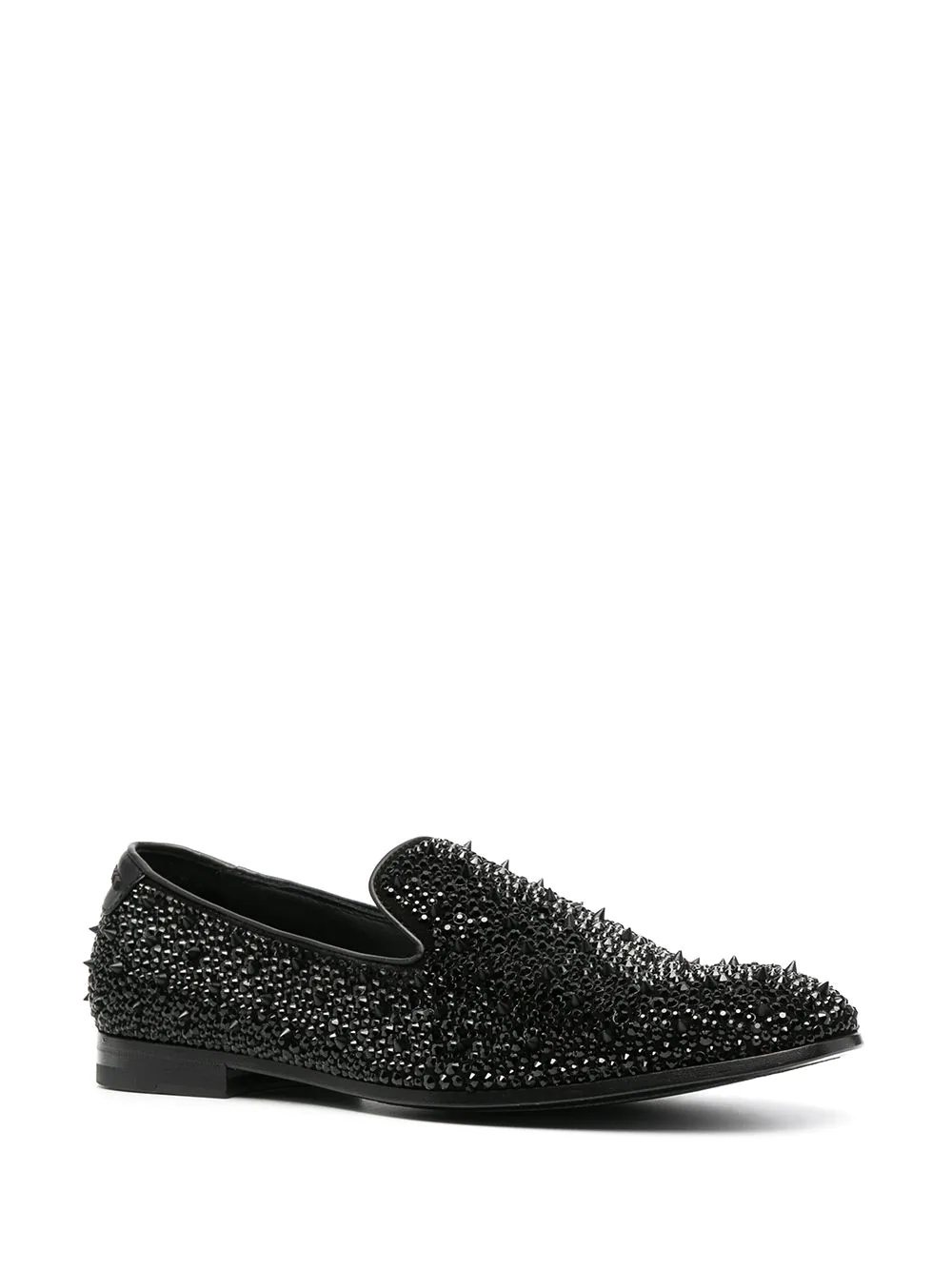 studded leather loafers - 2