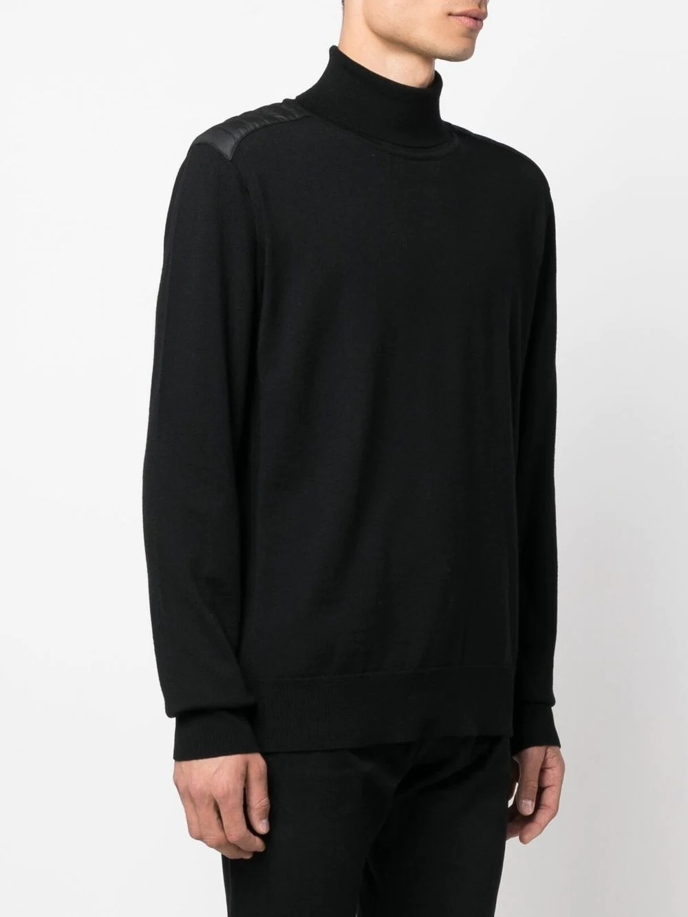 panelled roll-neck jumper - 3