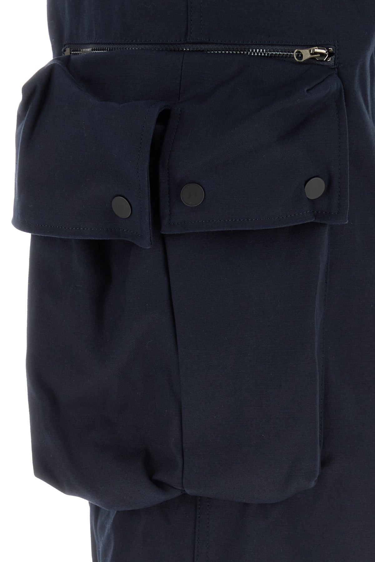 Midnight blue stretch cotton cargo pant - 3