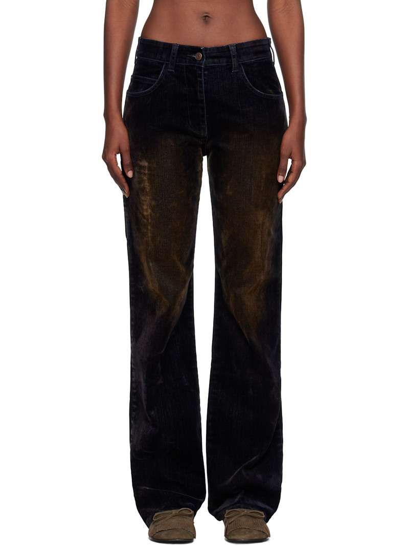 Black Velvet Denim Trucker Jeans 1