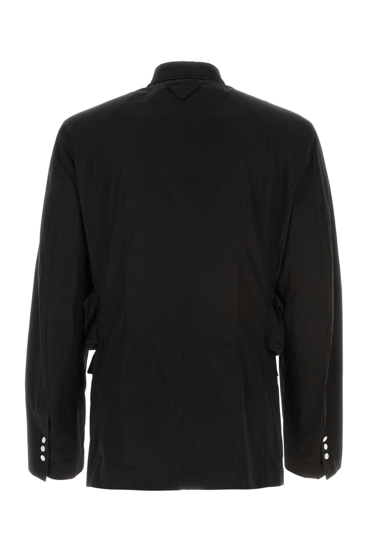 Prada Men Black Poplin Shirt - 2