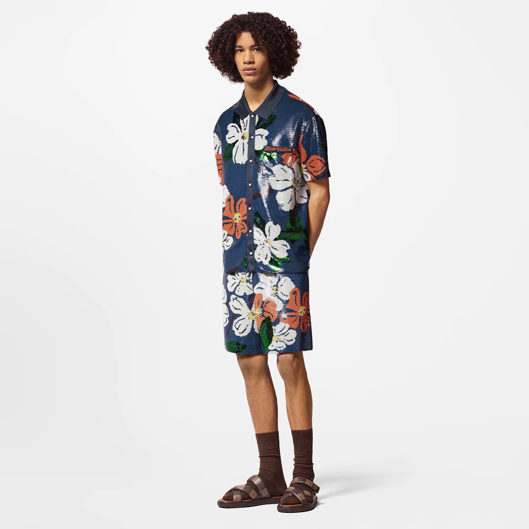 Sequin-Embroidered Short-Sleeved Shirt - 4